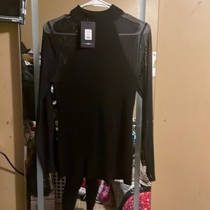 Black sheer sleeves sweater from fashion nova size 1x